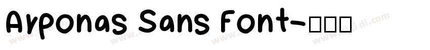 Arponas Sans Font字体转换